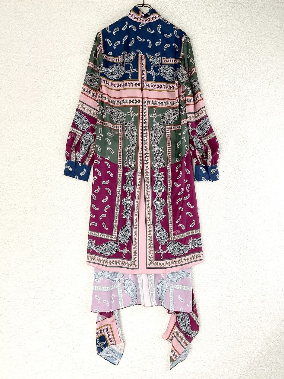 【未使用品】rokh ペイズリー総柄ドレスワンピース 未使用 rokh ロク 34 マルチカラー ペイズリー総柄ドレスワンピース