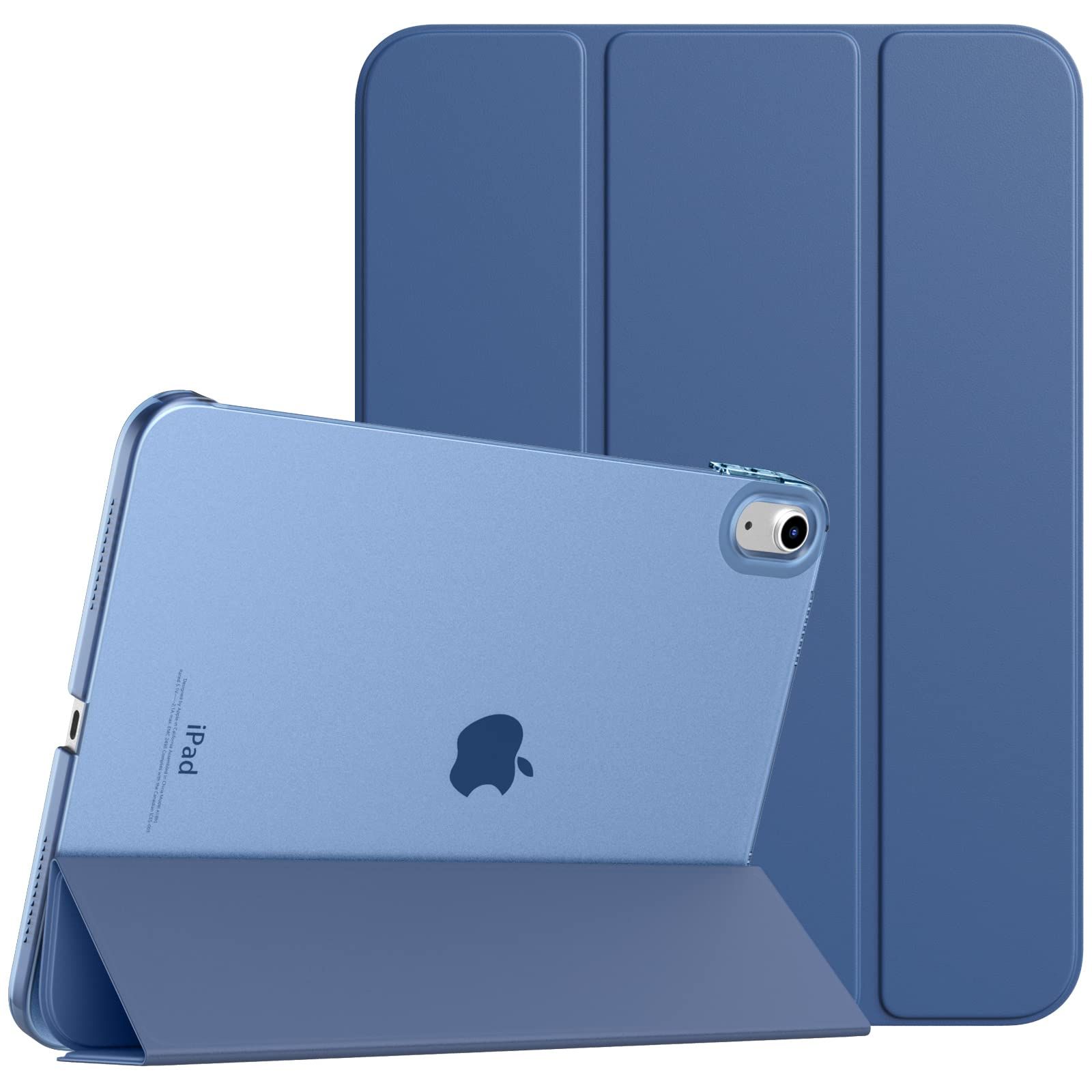 TiMOVO iPad ケース for iPad 10th Generation 2022， Slim Stand Cover for iPad 10.9 inch， Auto Wake/Sleep Smart Folio with H [ABYSSBLUE]