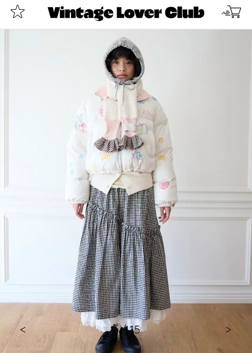 JOLIE LAIDE チェック スカート Alice check frilled skirt