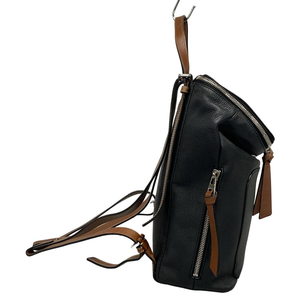 LOEWE ロエベ レザーリュック「ゴヤバックパック」ブラックレザー LOEWE(ロエベ) リュックサック ゴヤ バックパック 黒 バイカラー