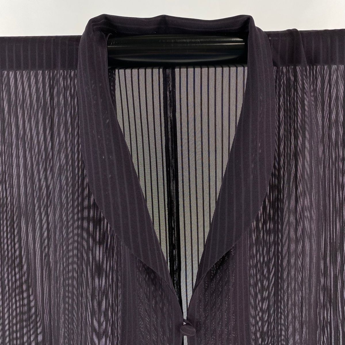 男着物 身丈100cm 裄丈70cm M 和装コート道中着 黒 正絹 美品 逸品  