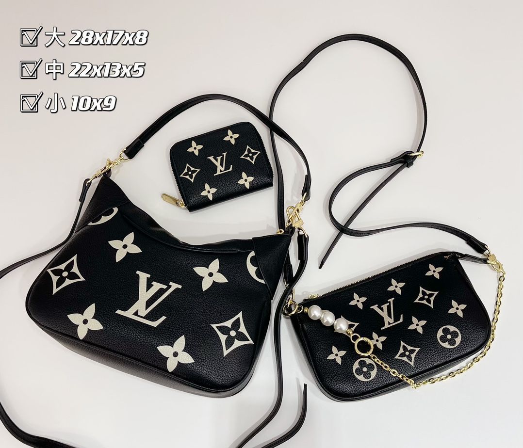 送料込☆ LOUIS VUITTON ルイヴィトン ショルダーバッグ ハンドバッグ  財布  3点セット