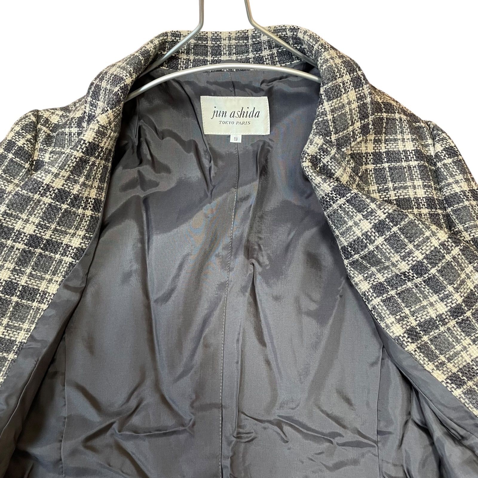 Z1491jun ashida ジュンアシダ テーラードジャケット チェック