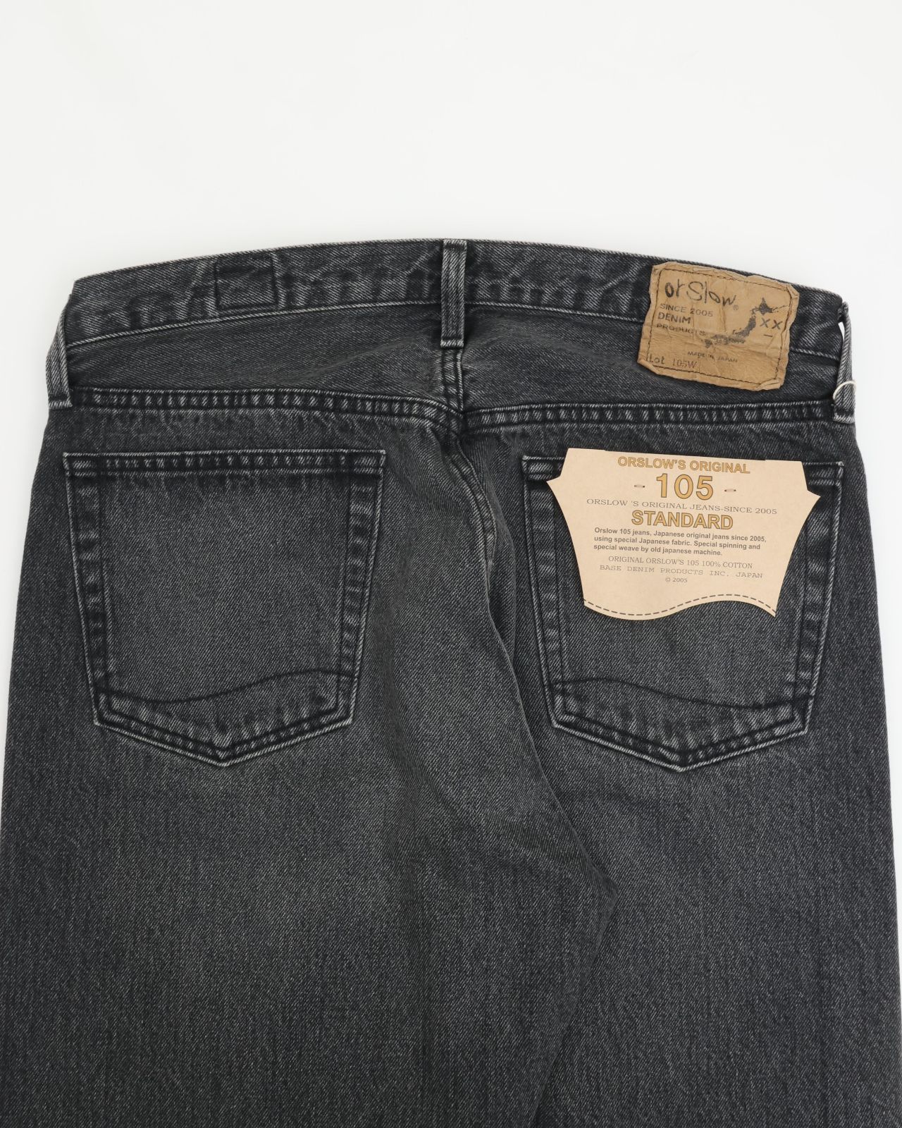 美品 オアスロウ orslow 105 ブラックデニム orslow オアスロウ 105 90's 5 POCKET BLACK DENIM STONE WASH