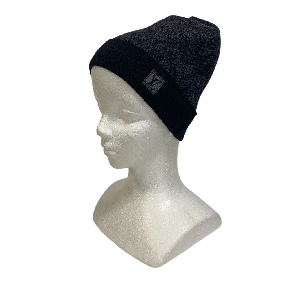 ルイヴィトン LVロゴ ダミエグラフィット ニット帽 ポンポン メンズ