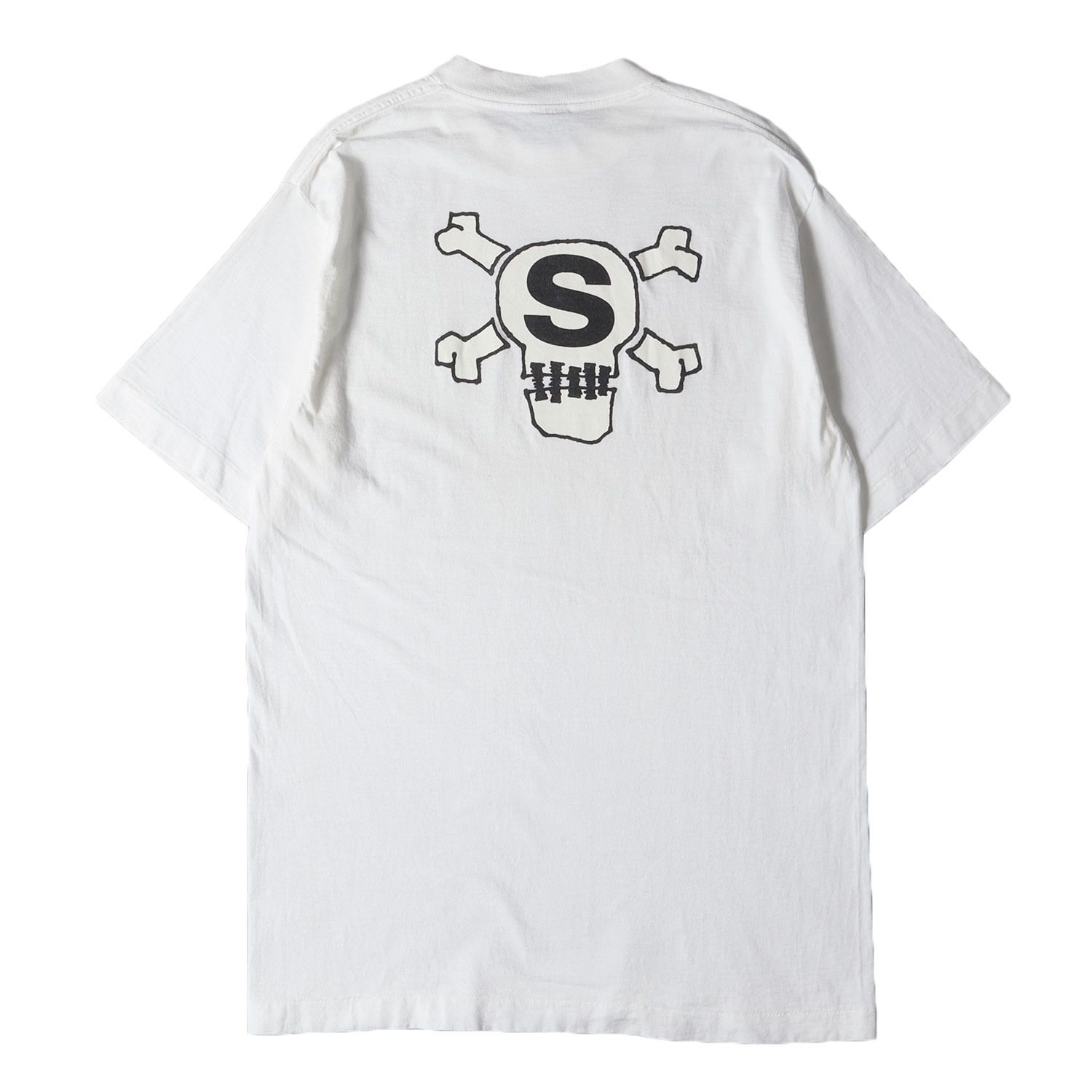 STUSSY ステューシー Tシャツ サイズ:L 80s OLD STUSSY 黒タグ スカル 