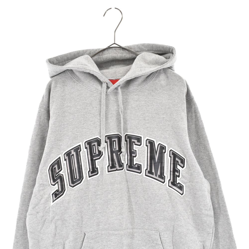 SUPREME (シュプリーム) 15SS Chrome Arc Hooded Sweatshirt アーチロゴ プルオーバーパーカー グレー