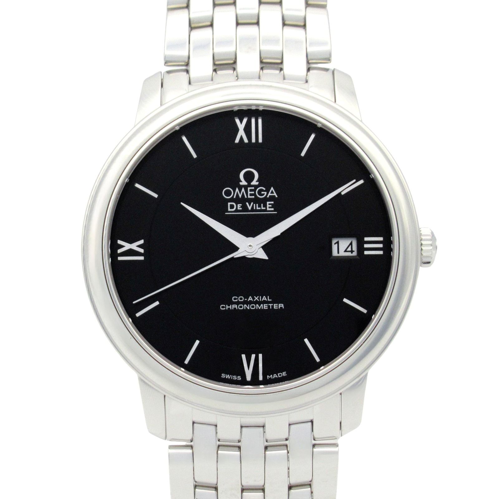 オメガ OMEGA 腕時計 デ ビル プレステージ 424.10.37.20.01.001 ブラック ステンレススチール デ ビル プレステージ メンズ