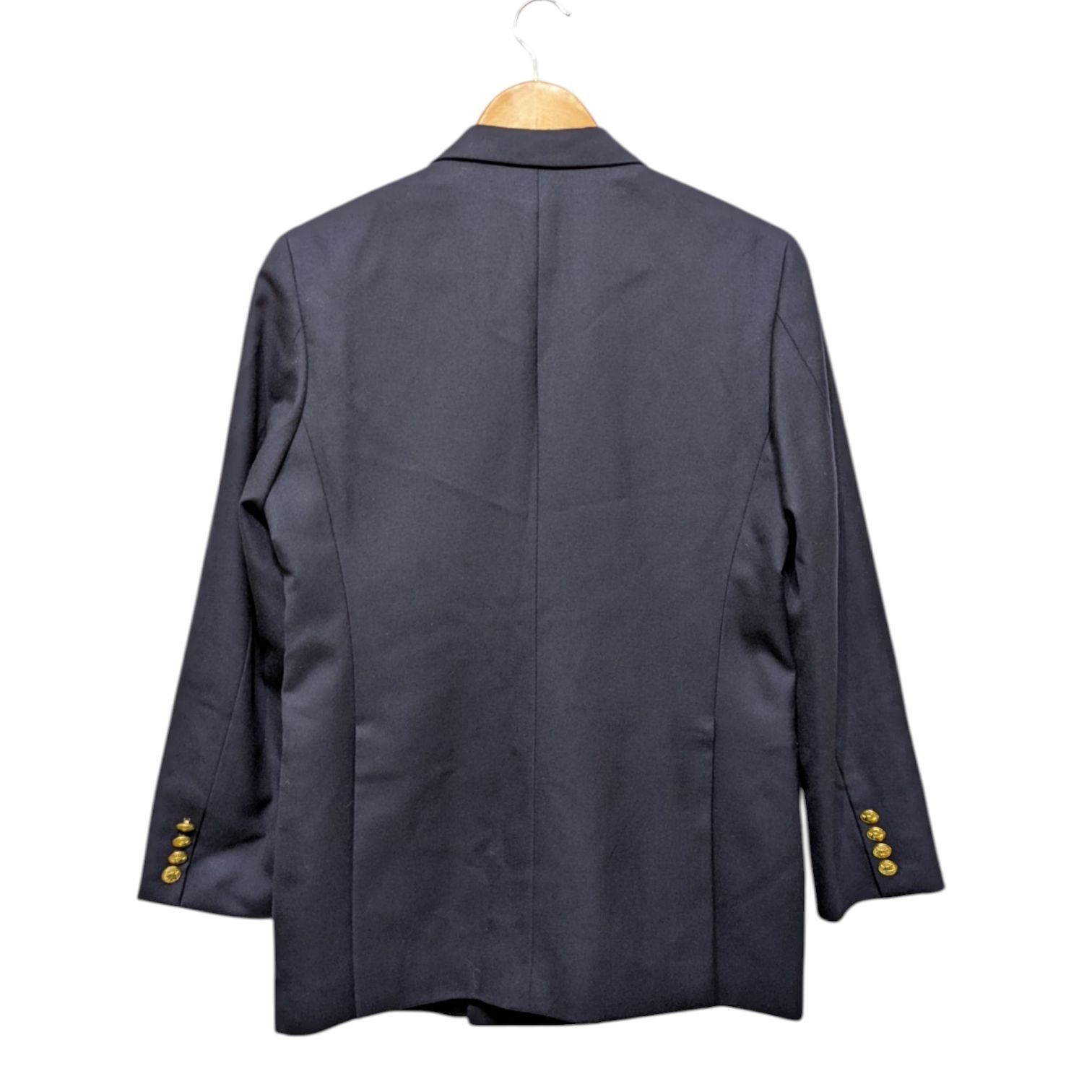 22 POLO RALPH LAUREN ポロ ラルフローレン ユニセックス 紺ブレザー 金ボタン ダブルテーラードジャケット ネイビー サイズ 160