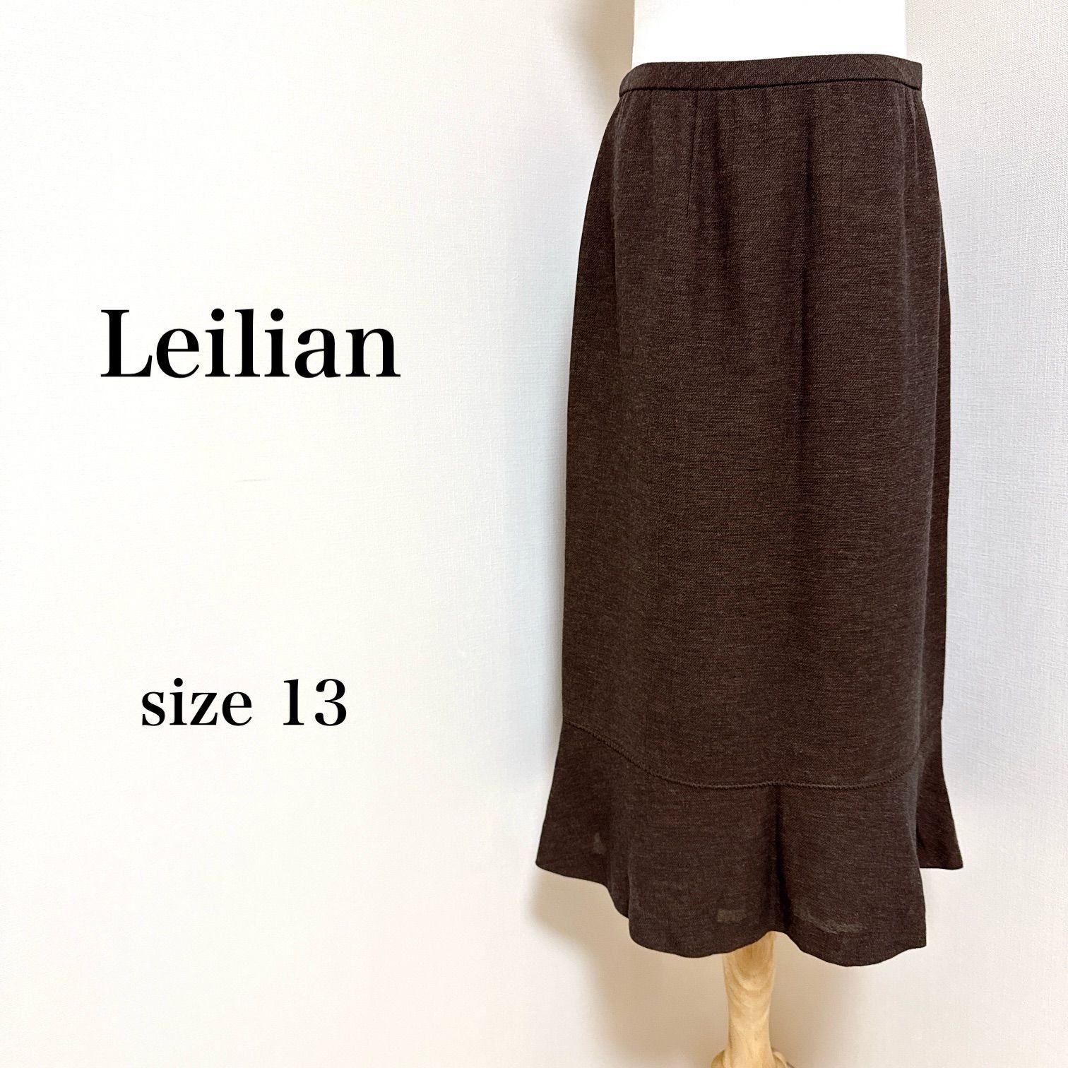 レリアン Leilian ボトムス ロングスカート サイズ13 L 黒 レディース