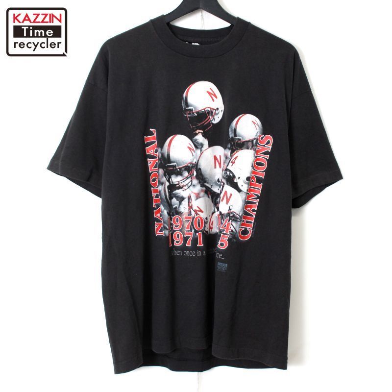 90s vintage Fruit of the Loom アメフト 半袖Ｔシャツ メンズ 表記XLサイズ