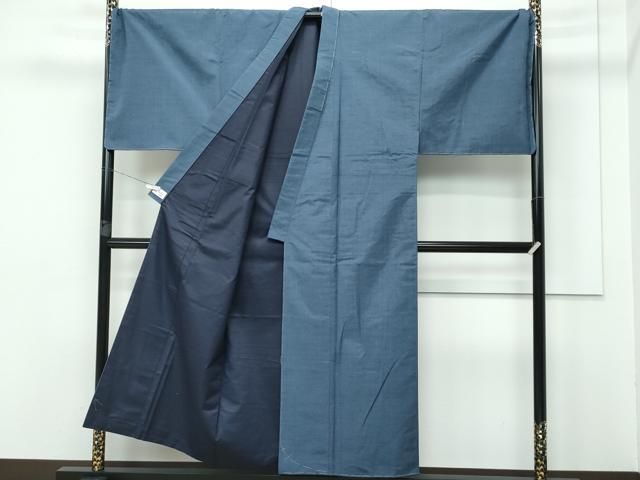 平和屋着物 上 男性 紬 アンサンブル 長襦袢セット キングサイズ 錆鼠色 やまと誂製 CZAA3303s5