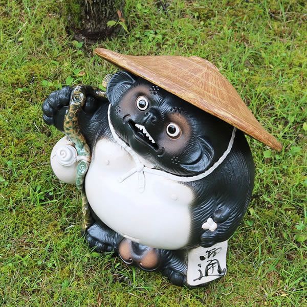 信楽焼　たぬきの置物　タヌキ　一本狸 信楽焼 たぬき 信楽焼たぬき 17号幸運万福ひねり狸 たぬき