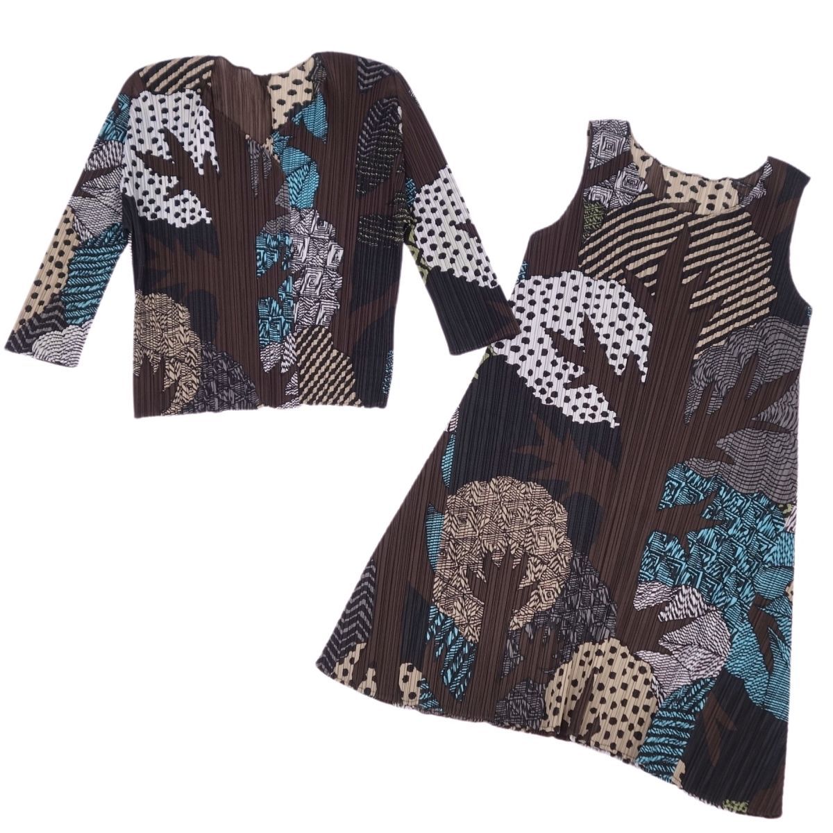 美品 プリーツプリーズ イッセイミヤケ PLEATS PLEASE アンサンブル  