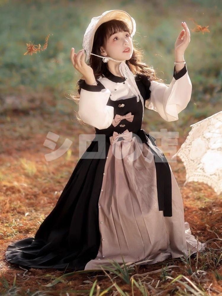 HF-217 豪華刺繍 漢服 かんふく 古風衣装 レトロ風 中華ロリータ コスプレ ワンピース 唐装 仙女服 中華風 美しい刺繍