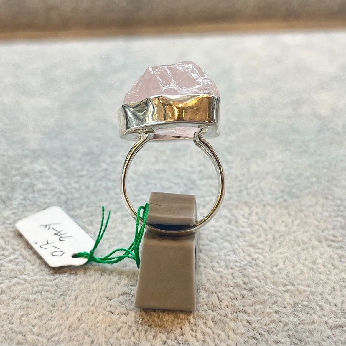 シルバーリング ローズクォーツ 16号 シルバー925 925刻印 レディース