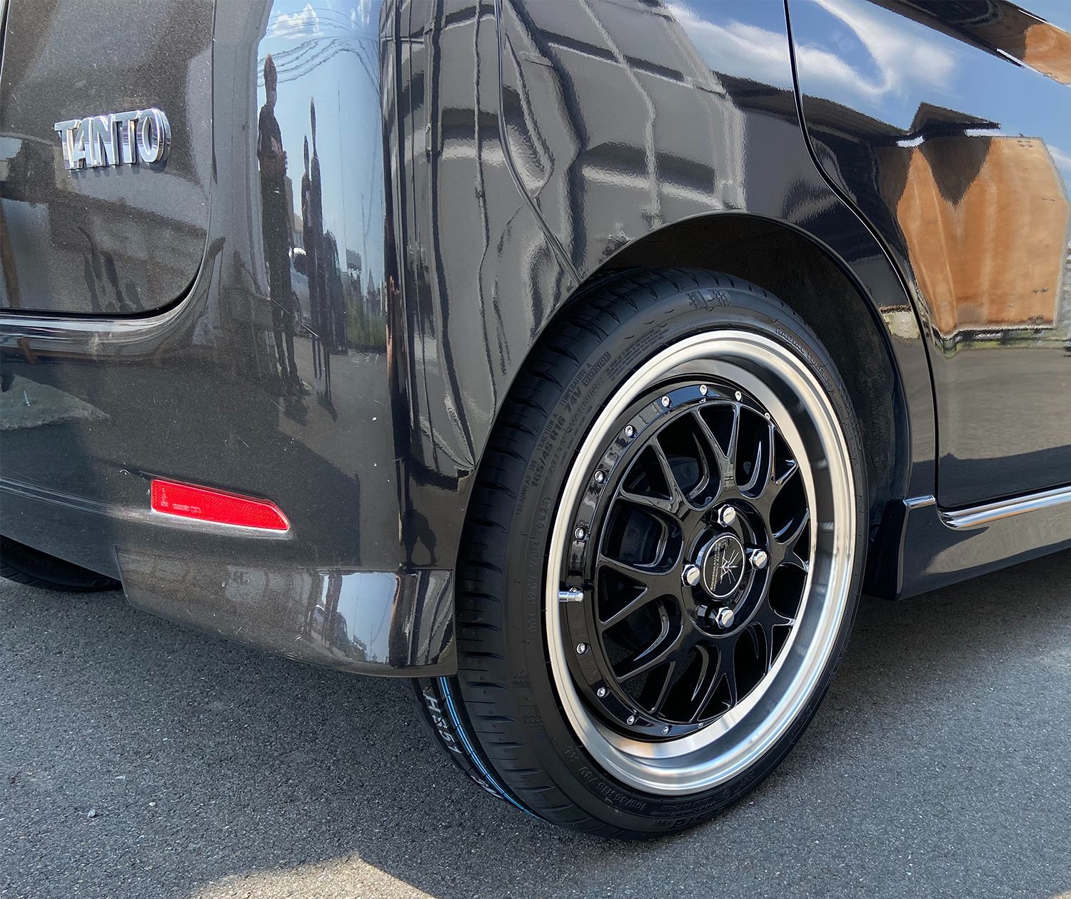 軽自動車用 深リム ホイール、タイヤセット エクスタ 深リム タイヤホイール 軽自動車 ワゴンR タント ムーブ NBOX