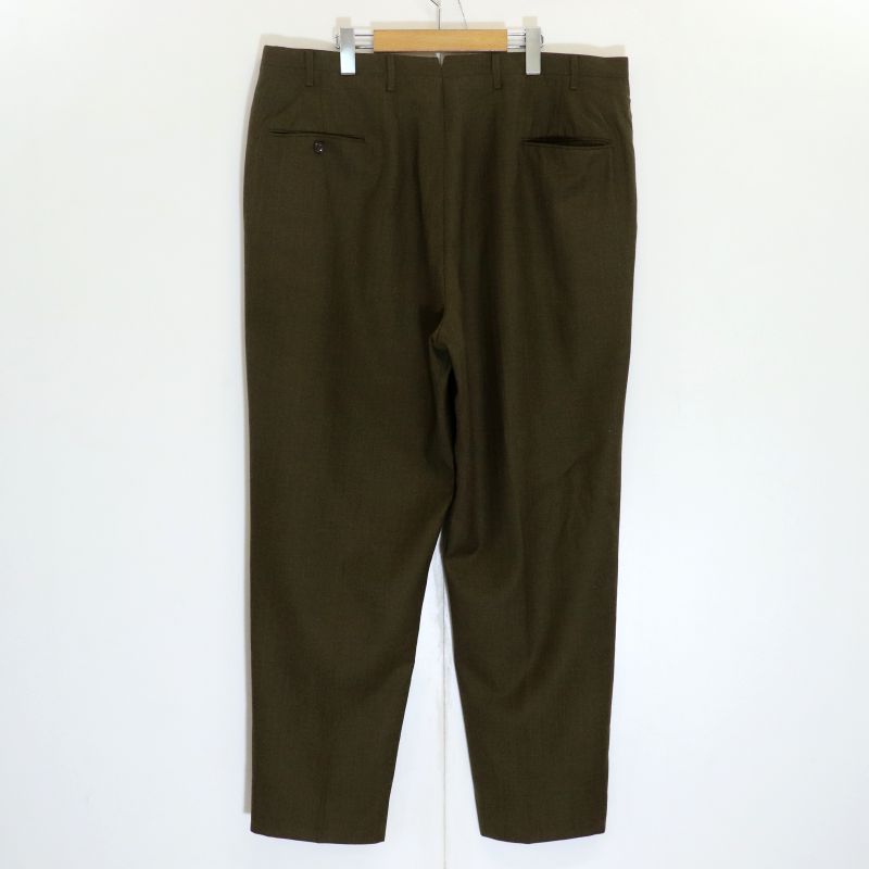 ✨50s✨Boro Vintage★スラックス★ブラウン★ウール★ストライプ Stripe Slacks Pants Brown ストライプ ワイドスラックス