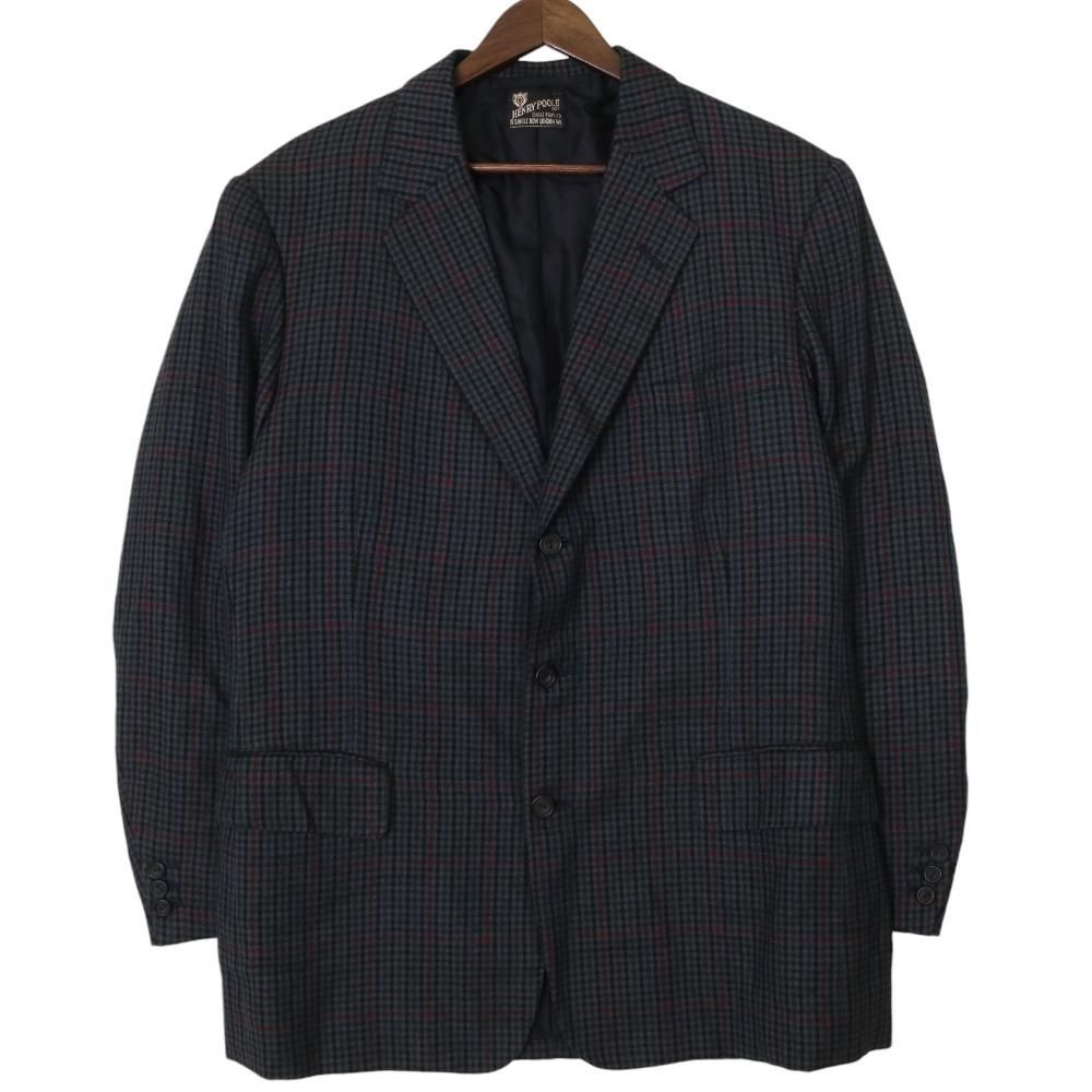 ヘンリープール HENRY POOLE チェック テーラード ジャケット ブレザー 