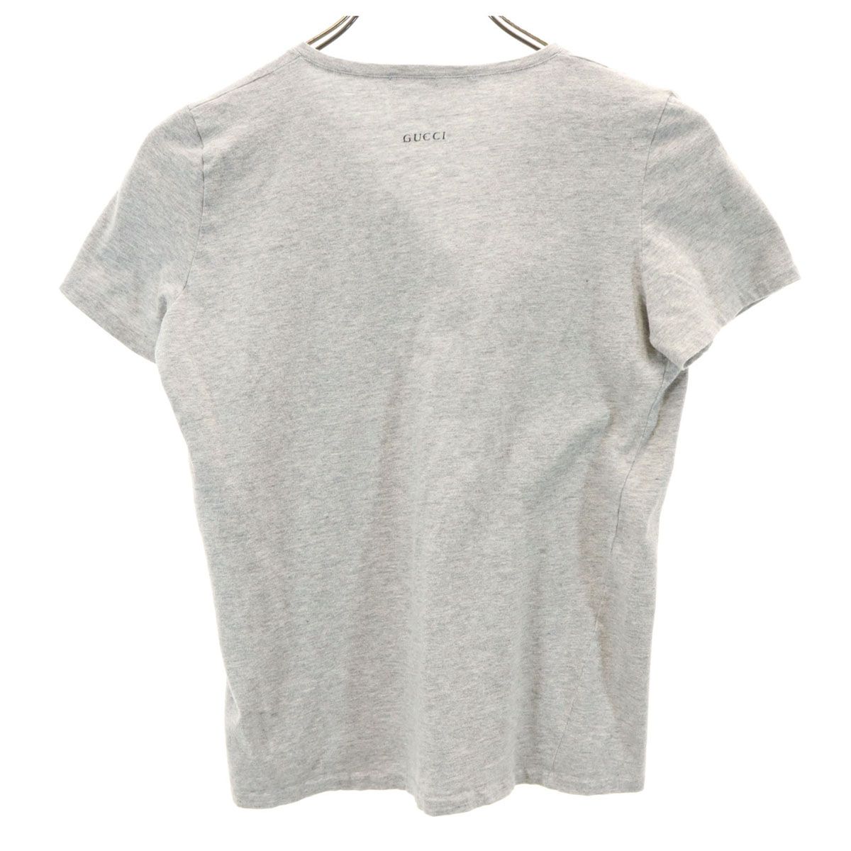 GUCCI - 古着 GUCCI グッチ イタリア製 半袖 Vネック Tシャツ M グレー レディース GUCCI グッチ イタリア製 半袖 Vネック Tシャツ M グレー レディース