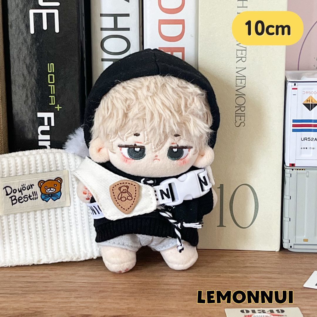 10cm 着せ替え ぬいぐるみ服 ぬい服 くま耳 帽子付き パーカー ぬい活