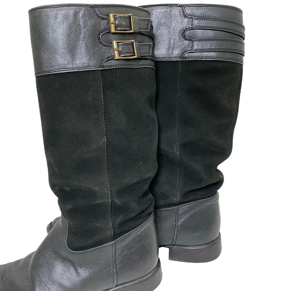 MargaretHowell マーガレットハウエル ロングブーツ 22 1|2 レディース - 黒 レザー KIN-KAAI_COM