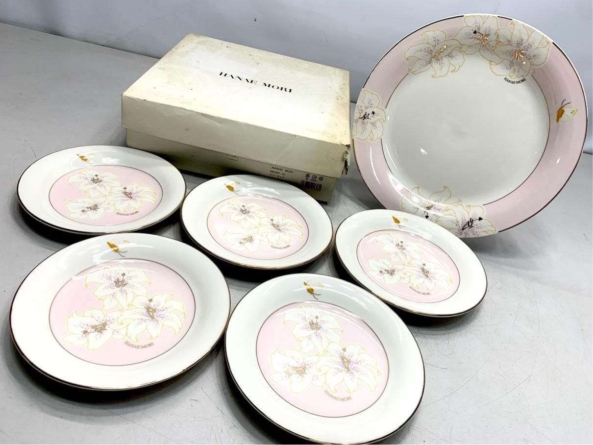 未使用　HANAE　MORI　お皿　ベリーセット　MB-3901-52　yamaka　大皿1枚　取り皿5枚 A8097A08