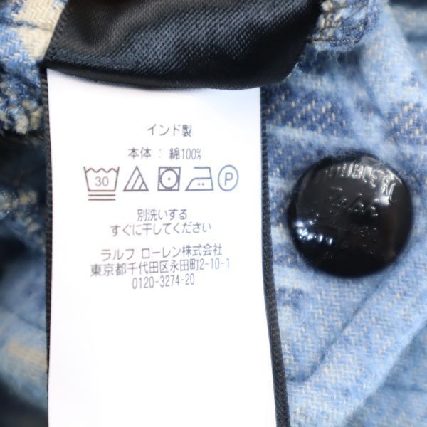 未使用 RRL 黒タグ 一ツ星 インディゴ パッチワーク ジャガード