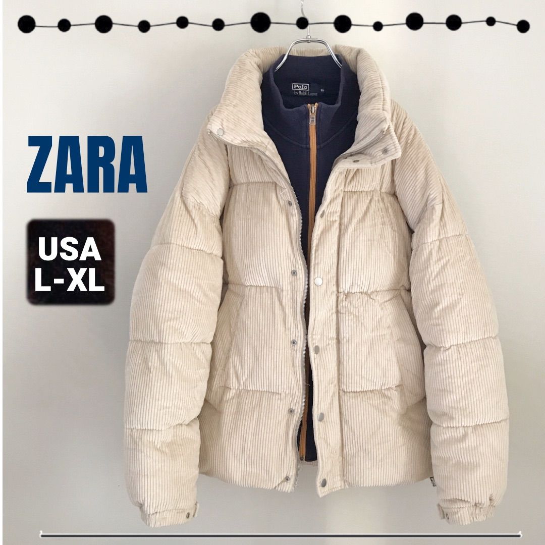 ZARA/ザラ☆太畝コーデュロイ/パフジャケット☆コーデュロイ/バデッドボリュームジャケット☆USAメンズL-XL #2411N012 - メルカリ