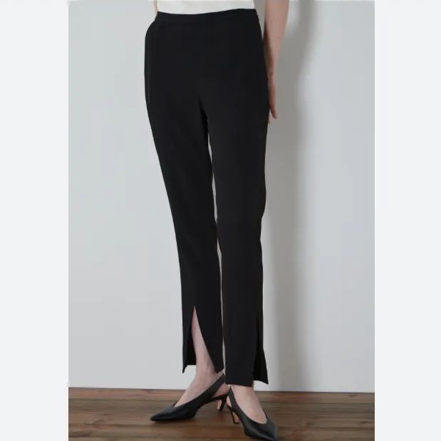 LEPHIL ルフィル 2 WAYツイル フロントスリットパンツ サイズ00 S ブラック 黒 NO 534-2930500 ボトム スキニー ストレッチ 伸縮性 シンプル 無地 レディース 夏 ゴーゴーマルイファミリー 18 No.草1125