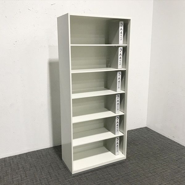 オープン書庫 ロング L6 プラス ホワイト