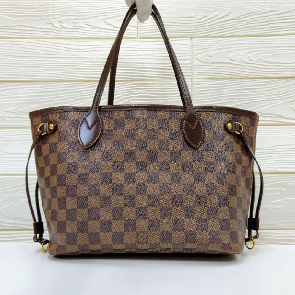 【美品 人気商品】LOUIS VUITTON ルイヴィトン ダミエ ネヴァーフルPM トートバッグN51109 エベヌ （SNA）02405220027008WE