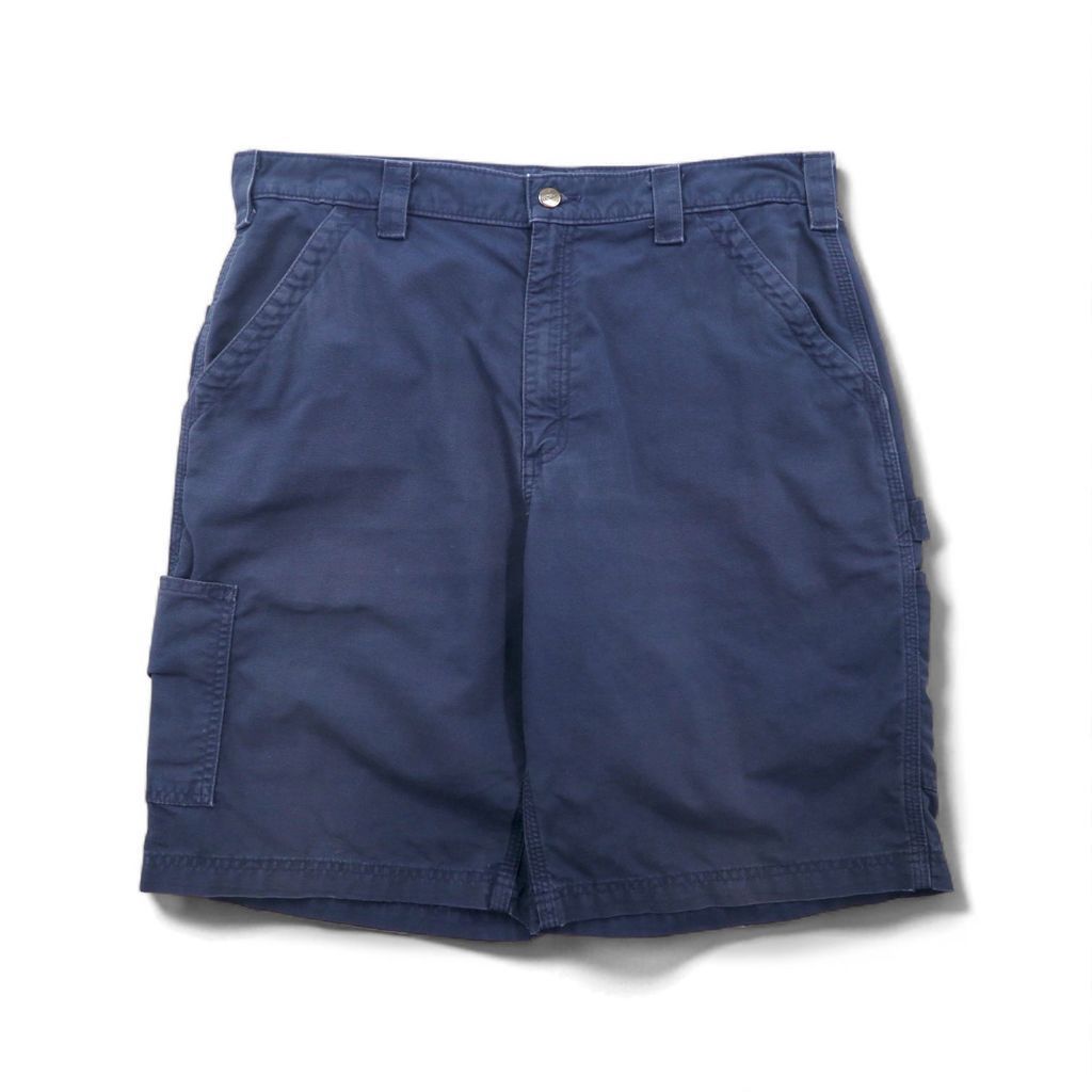 希少カラー carhartt USA製 ダックショーツ b24 BLU 34 80-90's Carhartt ダック ペインターショーツ “BLUE / MADE IN