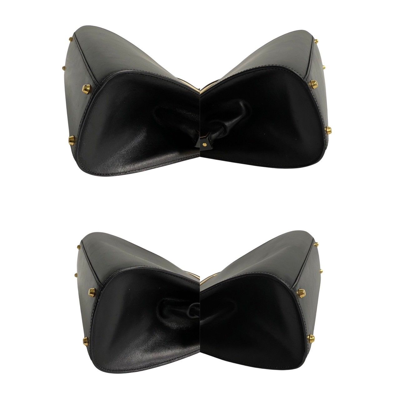 Christian Dior ディオール カーフレザーハンドバッグ ターンロック 極 美品 Christian Dior ディオール ロゴ ターンロック 金具