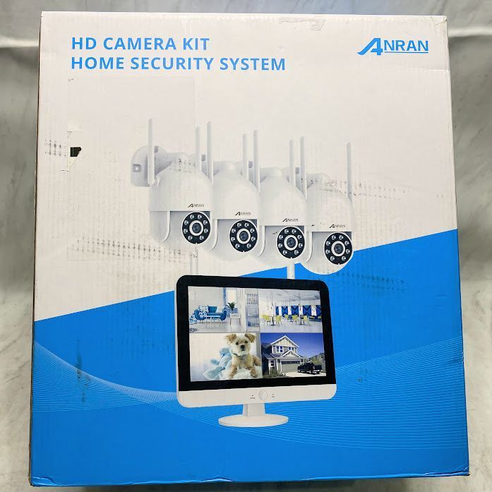 美品】ANRAN 防犯カメラ ワイヤレス 屋外 wifi 防犯カメラセット AR-W674 K1004 1007ML010  0120241007100222 - メルカリ