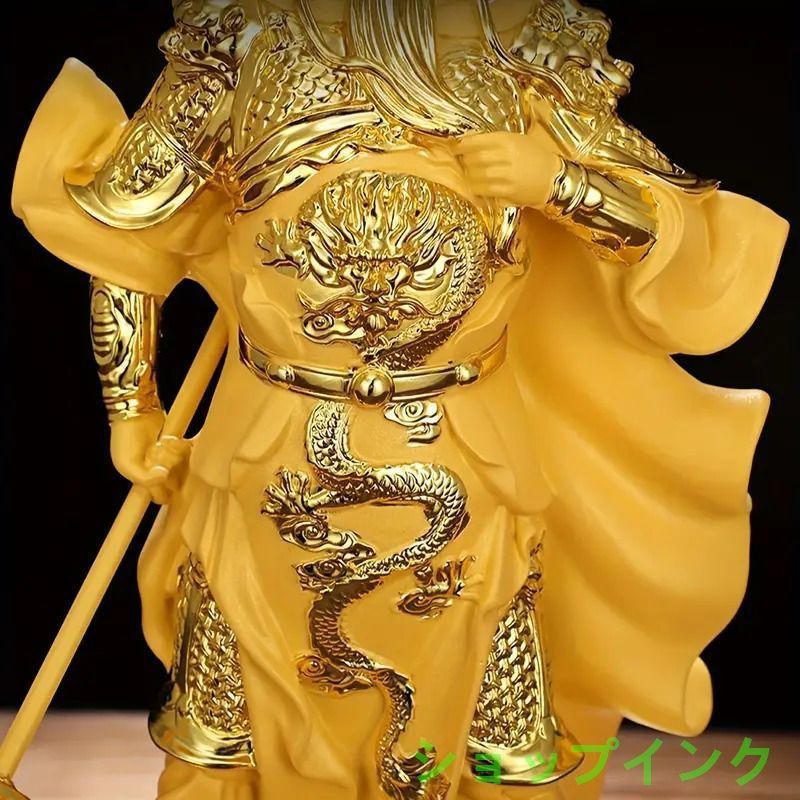 中国 東漢末年 三国志 大型人物「關羽」財神（富の神）銅製品