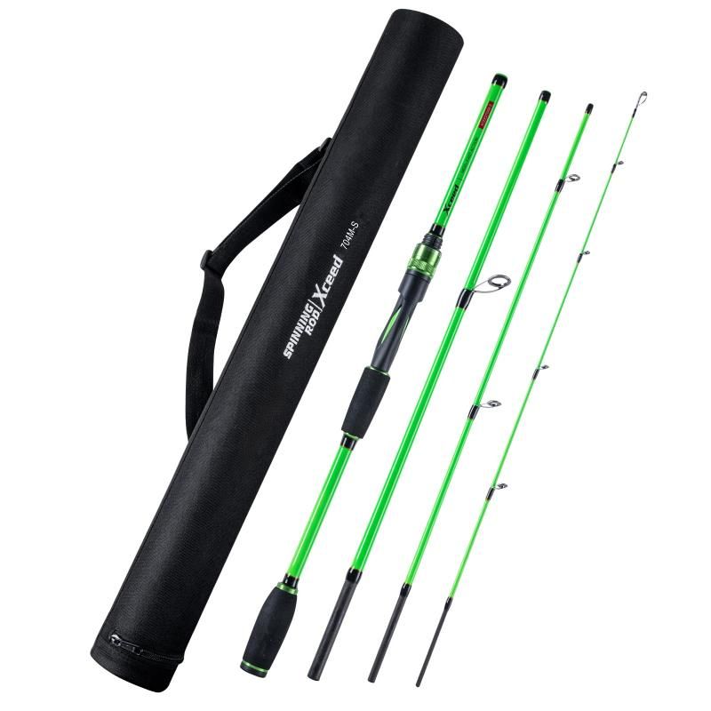 VUONG スピニングロッド/2.1M 7ft グリーン EVAグリップ 釣りロッド