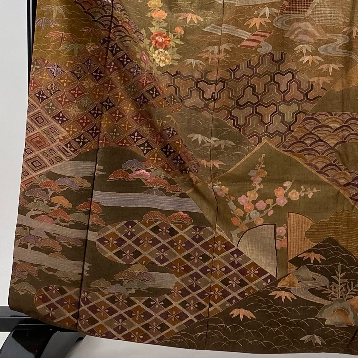 紬 身丈154.5cm 裄丈62.5cm 正絹 名品