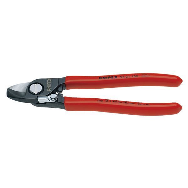 KNIPEX クニペックス ケーブルカッター バネ付 プラスチックコーティング 全長165mm 9521-165