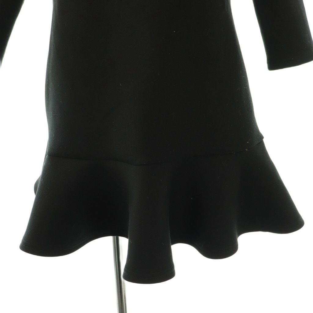 シェリエ CHERIE バックZIPスウェットミニワンピース F 黒