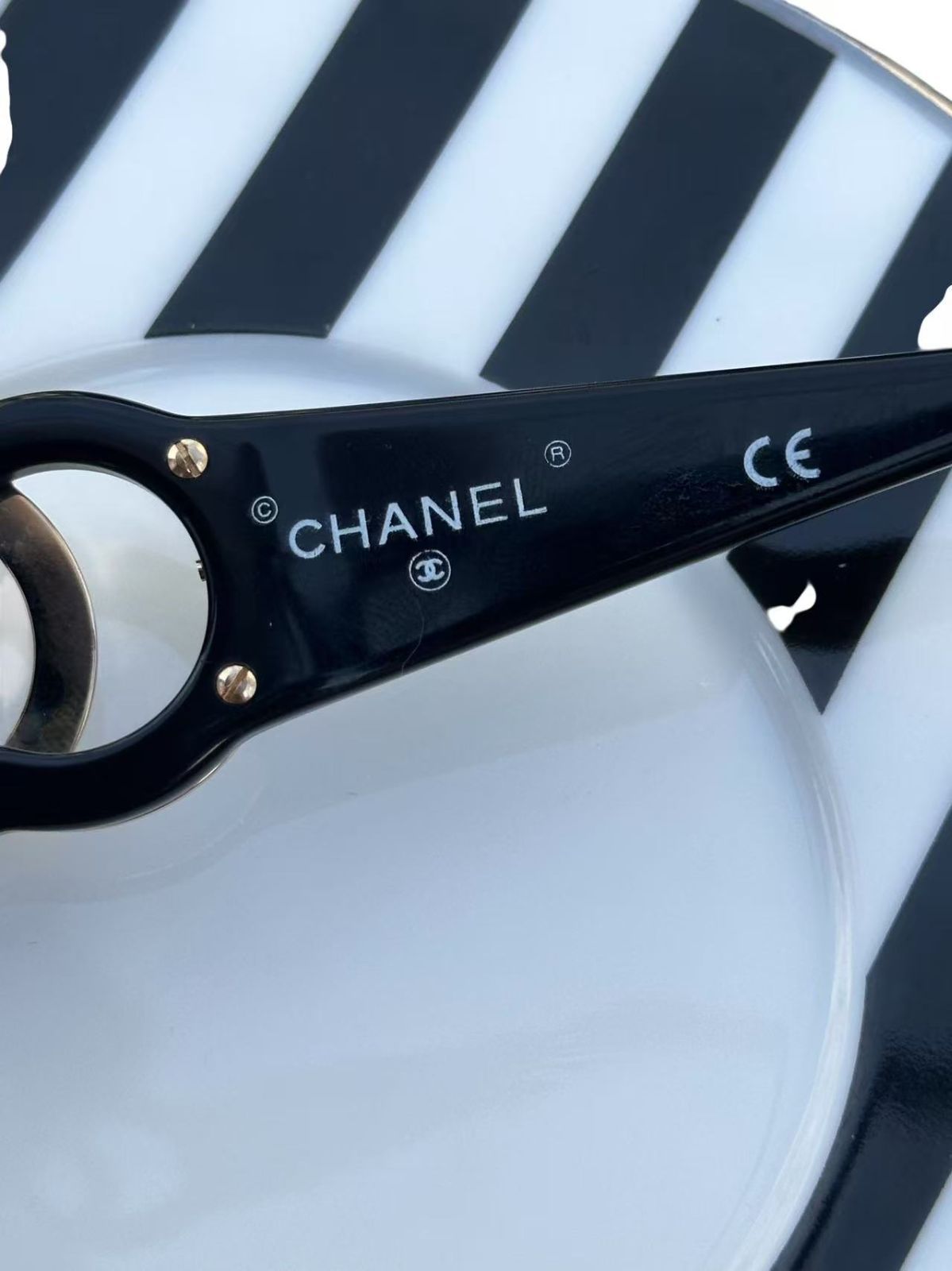 ◆CHANELシャネルヴィンテージVintageゴールドデカココマーク金具サングラスメガネ日よけプラスチックユニセックス
