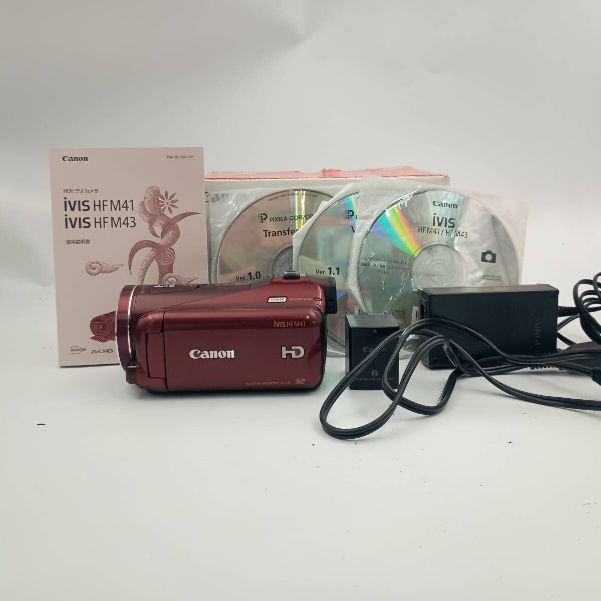 Canon iVis HF M41 Red HD デジタル ビデオカメラ キャノン 赤