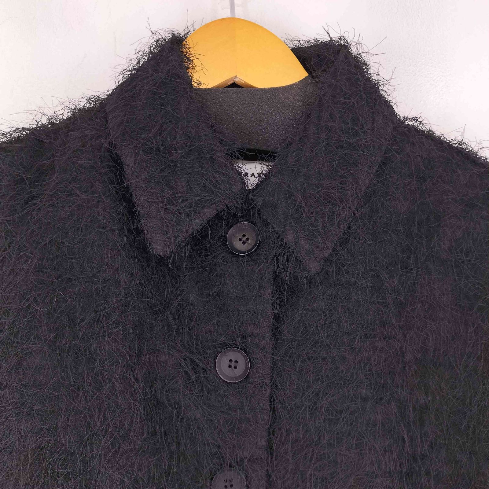 FRAY I.D(フレイアイディー) 24AW シャギーショート丈シャツジャケット レディース JPN：0 中古 古着 0709 フレイアイディー FRAY I.D 24AW シャギーショート丈シャツ
