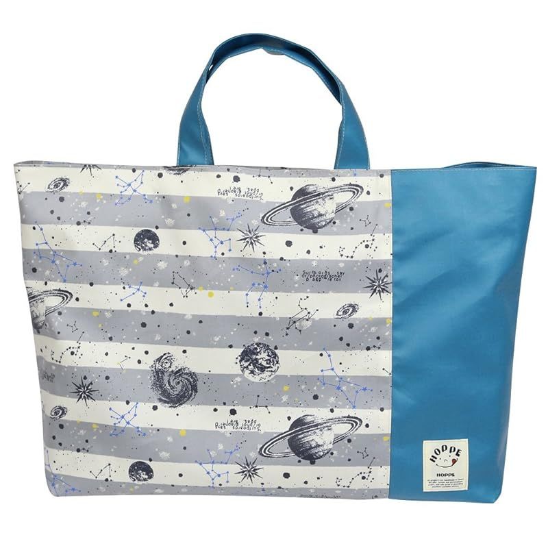 HOPPE 撥水レッスンバッグ しましまspaceグレー 入園 入学 グッズ 準備 通園 通学 スイミングバッグ 水泳かばん ビーチバッグ HOPPE] レッスンバッグ しましまspaceグレー 通園バッグ 手提げかばん
