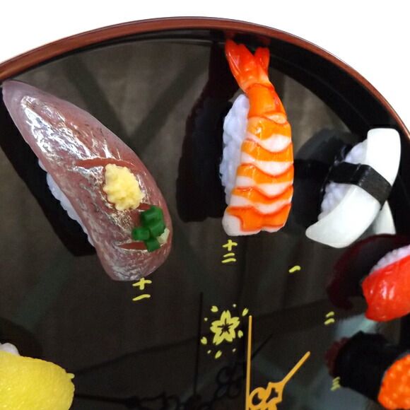 寿司 掛け時計 食品サンプル 食べ物 置き時計 掛け置き兼用 - メルカリ