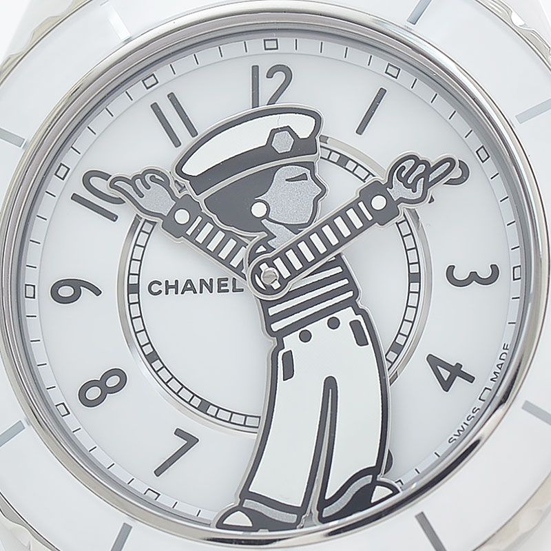 シャネル J12 マドモアゼル ラパウザ 38mm 白文字盤 ホワイト