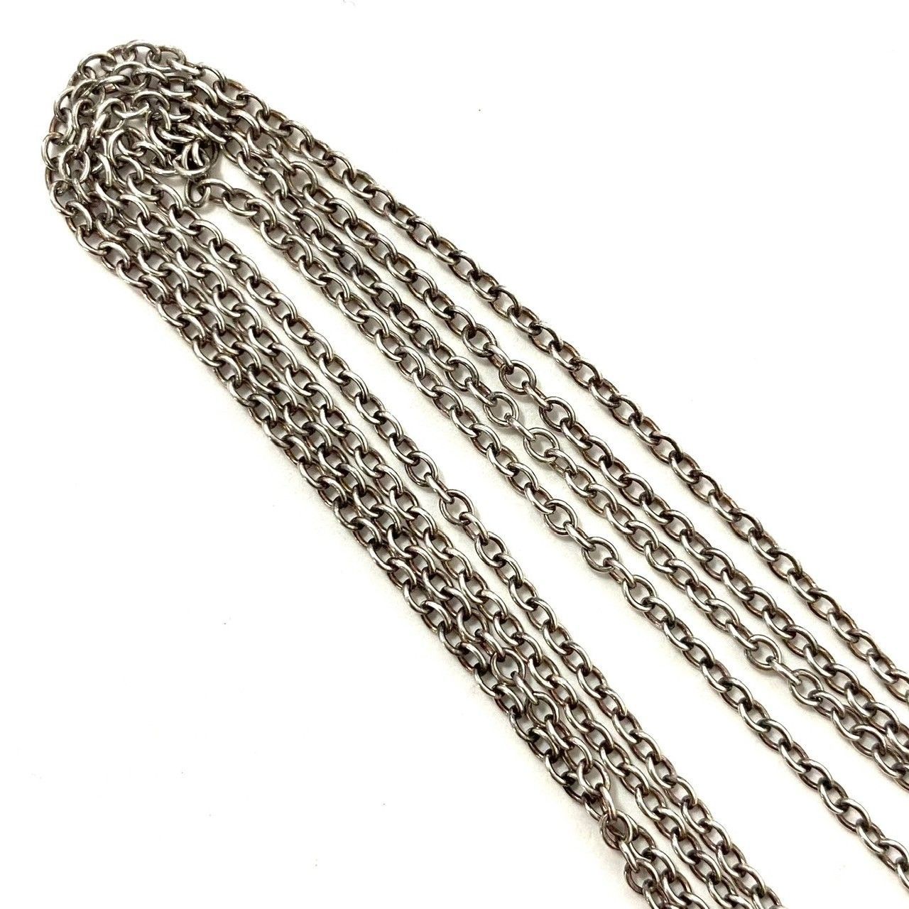 Y【TIFFANY&Co.】マンインザムーン 2連 ネックレス SV925 シルバー 総