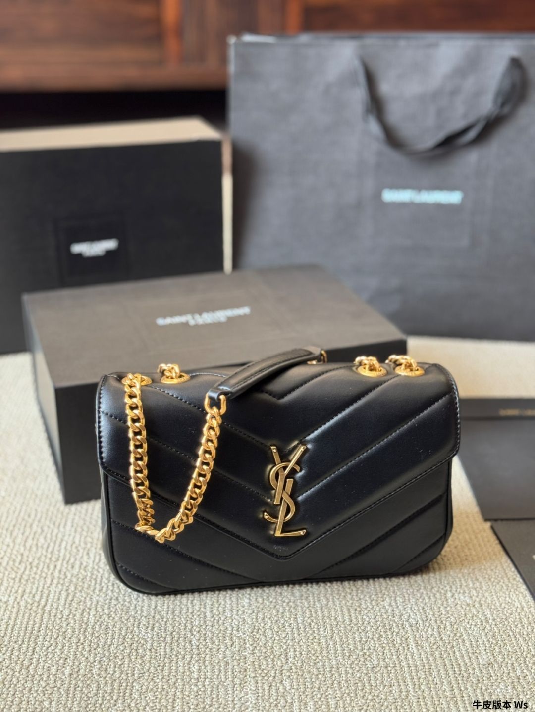 SAINT LAURENT ルルー レザーバッグ - 25×15cm | -WTO輸入1