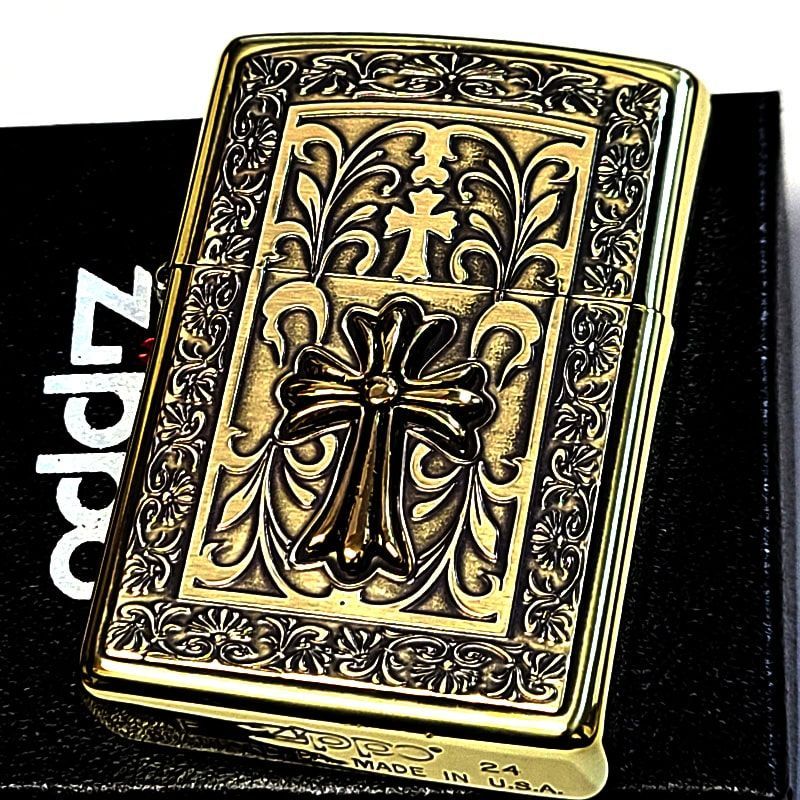 ZIPPO クロス ソリッドフレームメタル アラベスク ジッポ ライター ZIPPO クロス ソリッドフレームメタル アラベスク ジッポ ライター