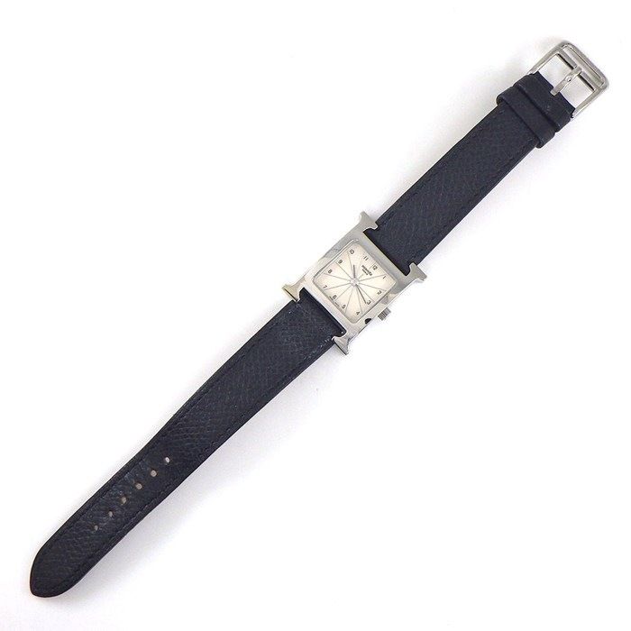 エルメス HERMES 腕時計 Hウォッチ HH1.210 スクエア アイボリー